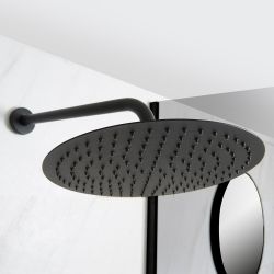 Nox Douchekop d.30cm Rond Zwart