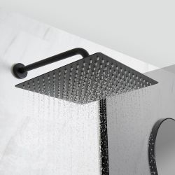 Nox Douchekop 30 x 30cm Vierkant Zwart