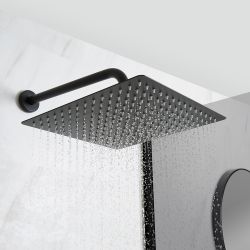 Nox Douchekop 30 x 30cm Vierkant Zwart