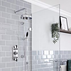 Hudson Reed Elizabeth - Douchekraan Thermostatisch Inbouw 3-Weg Klassiek met Omstel - Chroom en Zwart