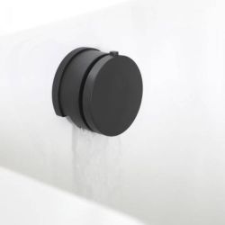 Badkraan 2-Weg Thermostatisch met Omstel, met Handdouche en Overloop-Badvuller Zwart | Nox