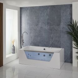 Whirlpool Spa-Bad 170cm x 80cm Dubbelzijdig Chromen | Breeze