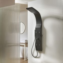 Douchepaneel 3-Weg Modern met Douchekop, Handdouche en Zijdouches - Zwart | Alston