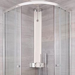 Earby Thermostatische Hoekdouchetoren Douchepaneel 130cm