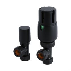 Radiatorkranen Thermostatisch Haaks Modern Zwart