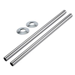 Radiatorbuizen met Rozetten Chroom