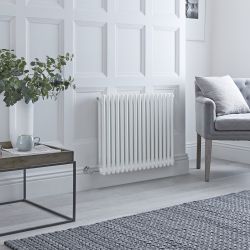 Elektrische 2-Koloms Radiator Horizontaal Klassiek - Wit | Keuze Afmeting en Optie voor WiFi Thermostaat | Windsor