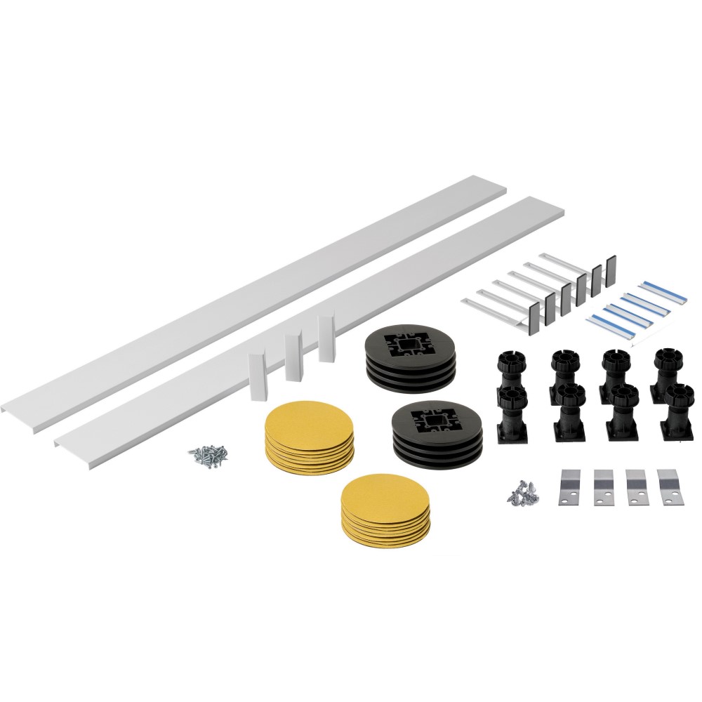 Douchebak Plint & Poten Kit tot 120cm voor Vierkant & Rechthoekig