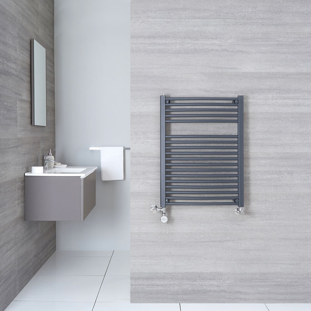 Handdoekradiator Thermostatisch Dual Fuel Antraciet 80cm x 60cm 567 Watt | Loa