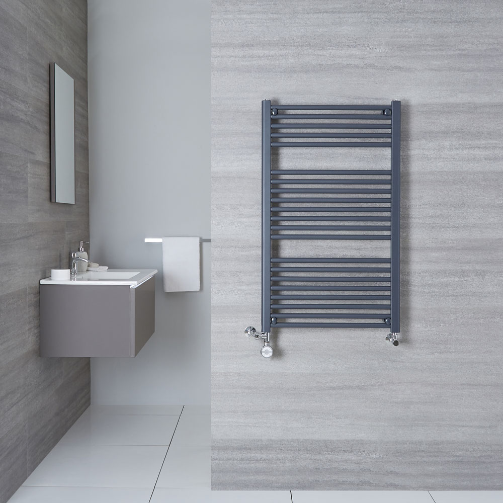 Loa Handdoekradiator Dual Fuel Antraciet 100cm x 60cm x 3cm 677 Watt