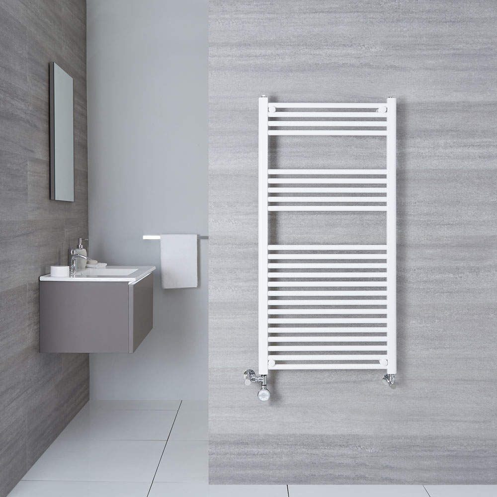 Handdoekradiator Thermostatisch Dual Fuel Wit 120cm x 60cm 766 Watt |Etna