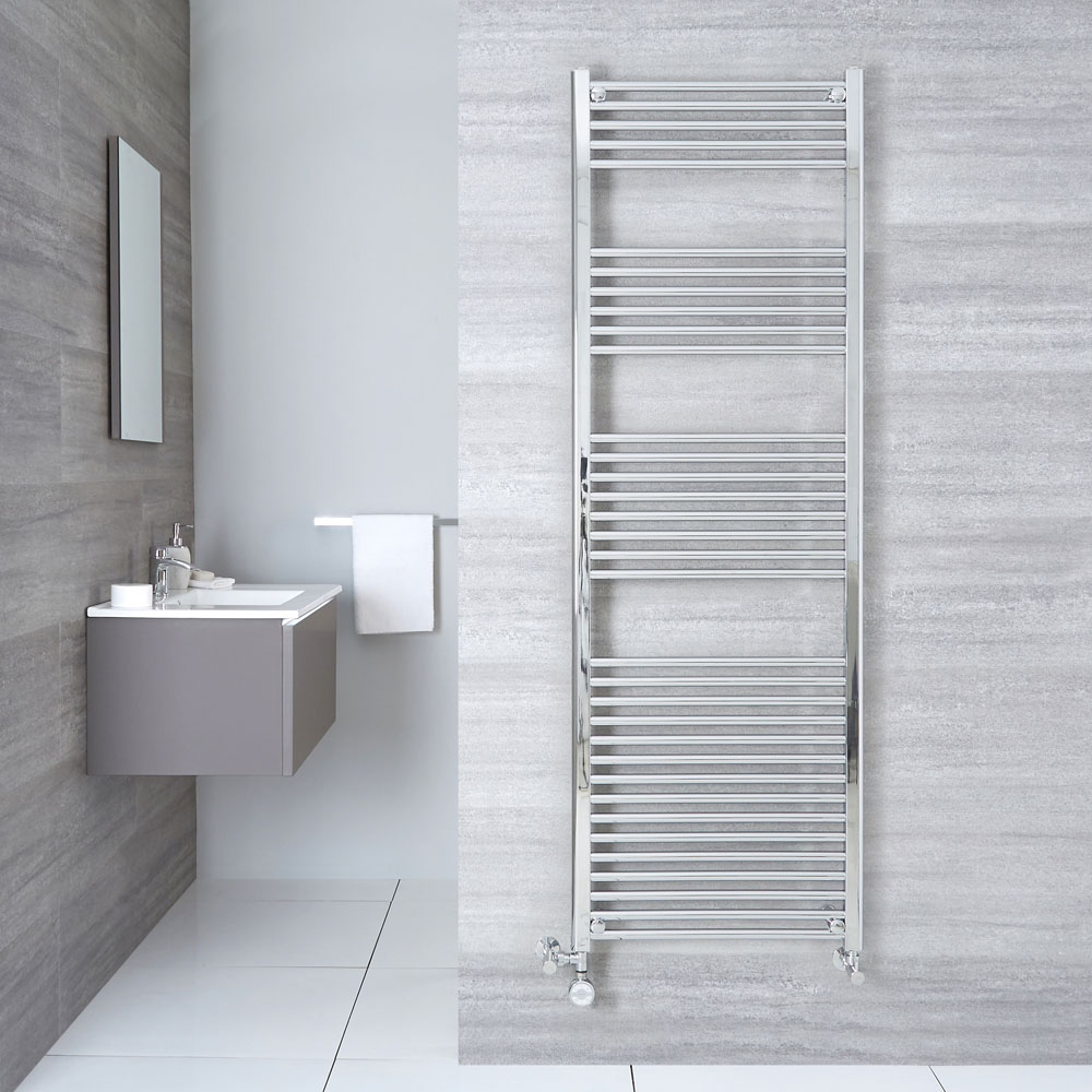 Ischia Handdoekradiator Dual Fuel Chroom 180cm x 60cm x 3cm 759 Watt