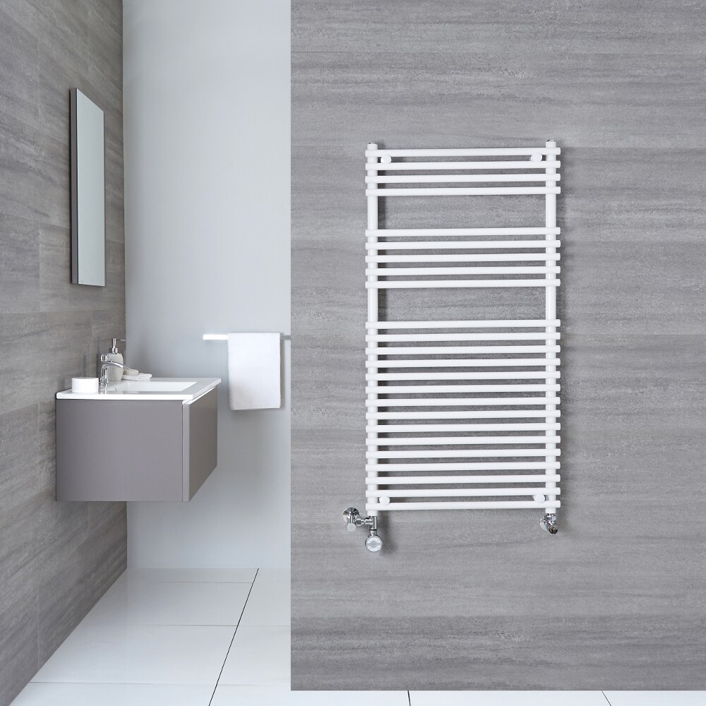 Ischia Handdoekradiator Dual Fuel Wit 115cm x 60cm x 7cm 516 Watt