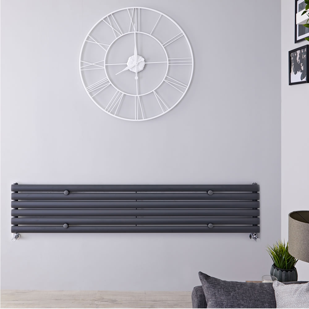 Revive Designradiator Horizontaal Antraciet 35,4cm x 160cm x 5,6cm 815 Watt