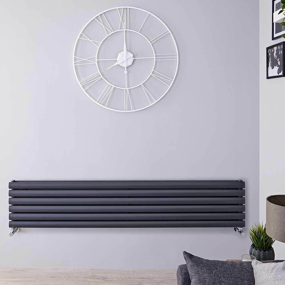 Revive Designradiator Horizontaal Antraciet 35,4cm x 160cm x 7,8cm 1101 Watt