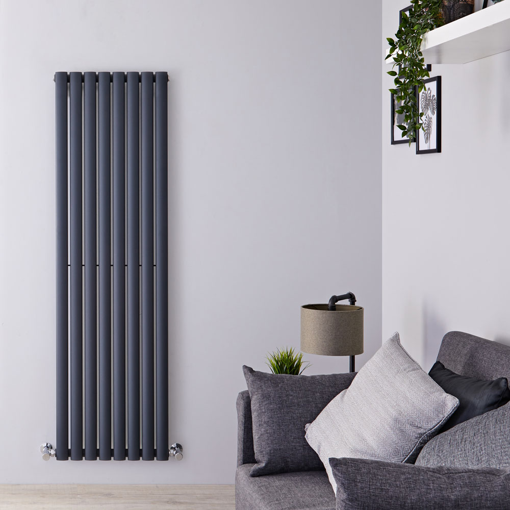 Revive Designradiator Verticaal Antraciet 160cm x 47,2cm x 5,6cm 1122 Watt