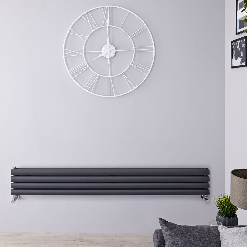 Revive Designradiator Horizontaal Antraciet 23,6cm x 160cm x 7,8cm 815 Watt
