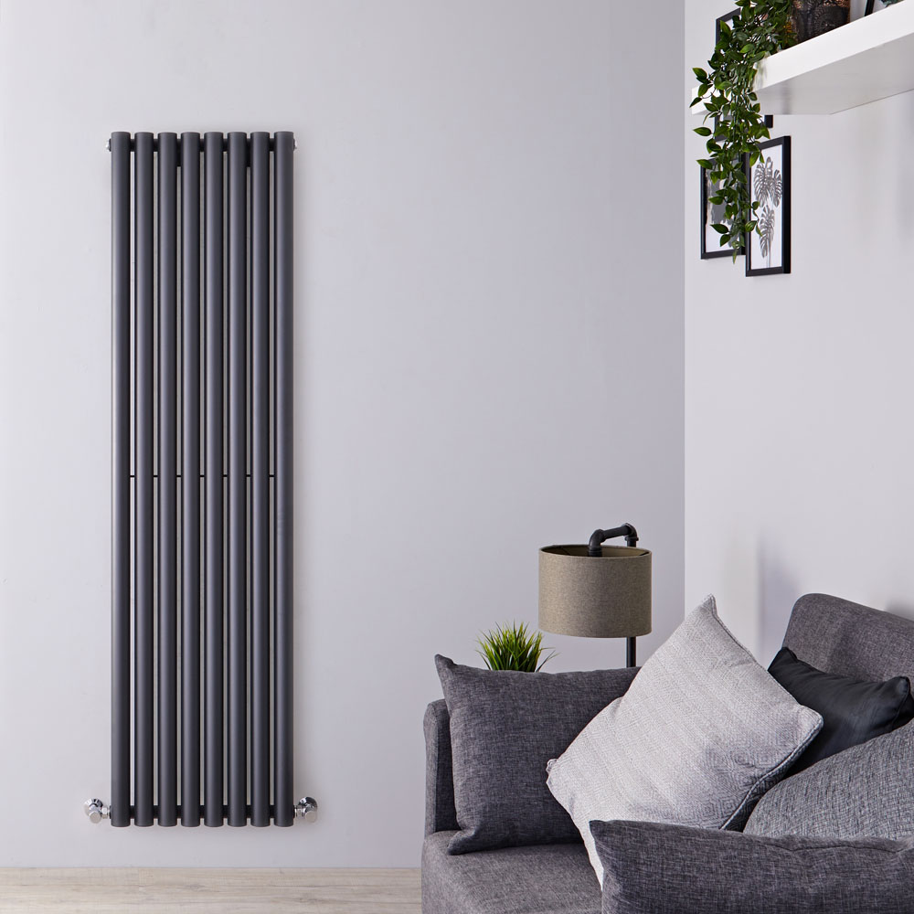 Savy Designradiator Verticaal Antraciet 160cm x 47,2cm x 8cm 1278 Watt
