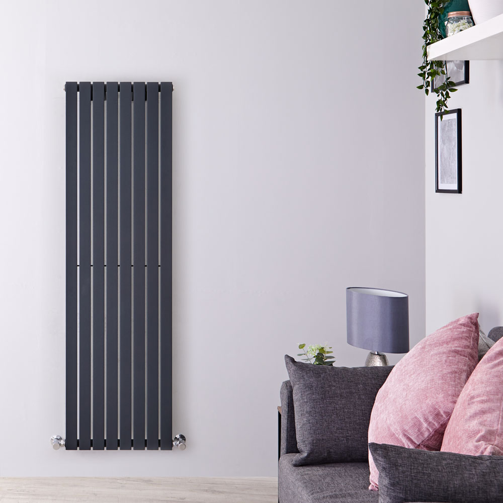 Sloane Designradiator Verticaal Antraciet 160cm x 47,2cm x 5,4cm 1149 Watt