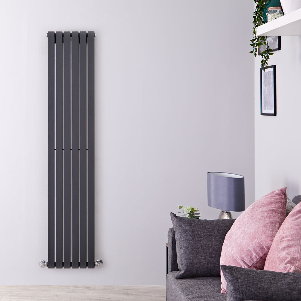 Sloane Designradiator Verticaal Antraciet 160cm x 35,4cm x 5,4cm 862 Watt