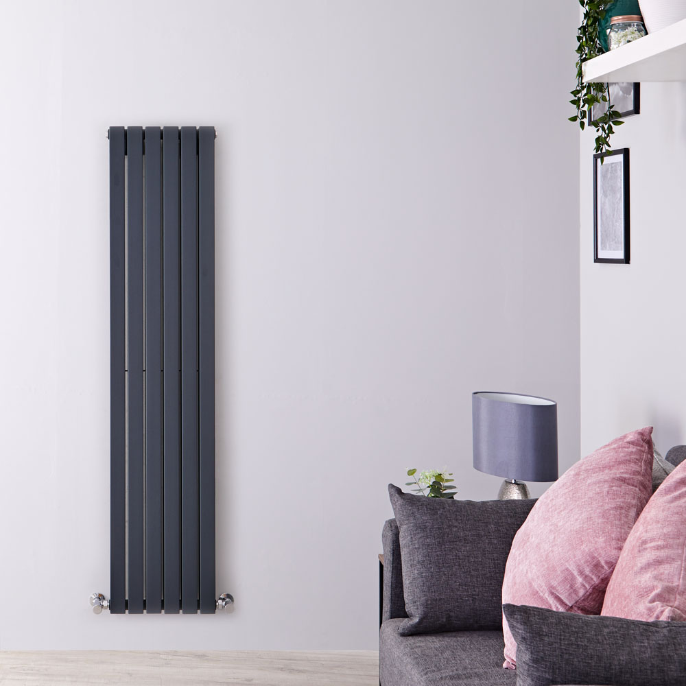 Sloane Designradiator Verticaal Antraciet 160cm x 35,4cm x 7,2cm 1193 Watt