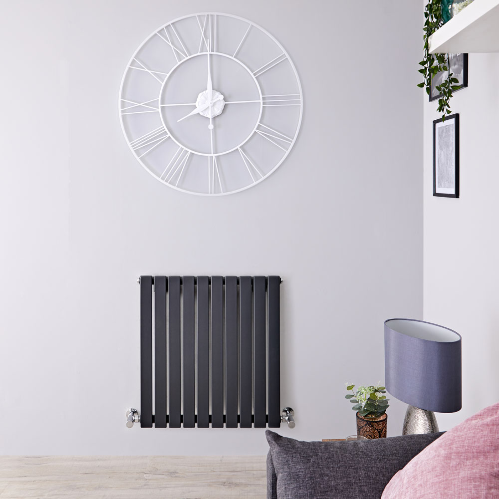 Sloane Designradiator Horizontaal Antraciet 63,5cm x 60cm x 5,4cm 601 Watt