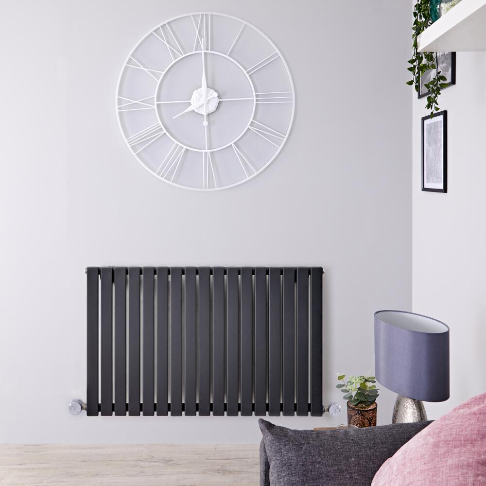 Designradiator Elektrisch Thermostatisch Horizontaal Antraciet 63,5cm x 100cm | Sloane