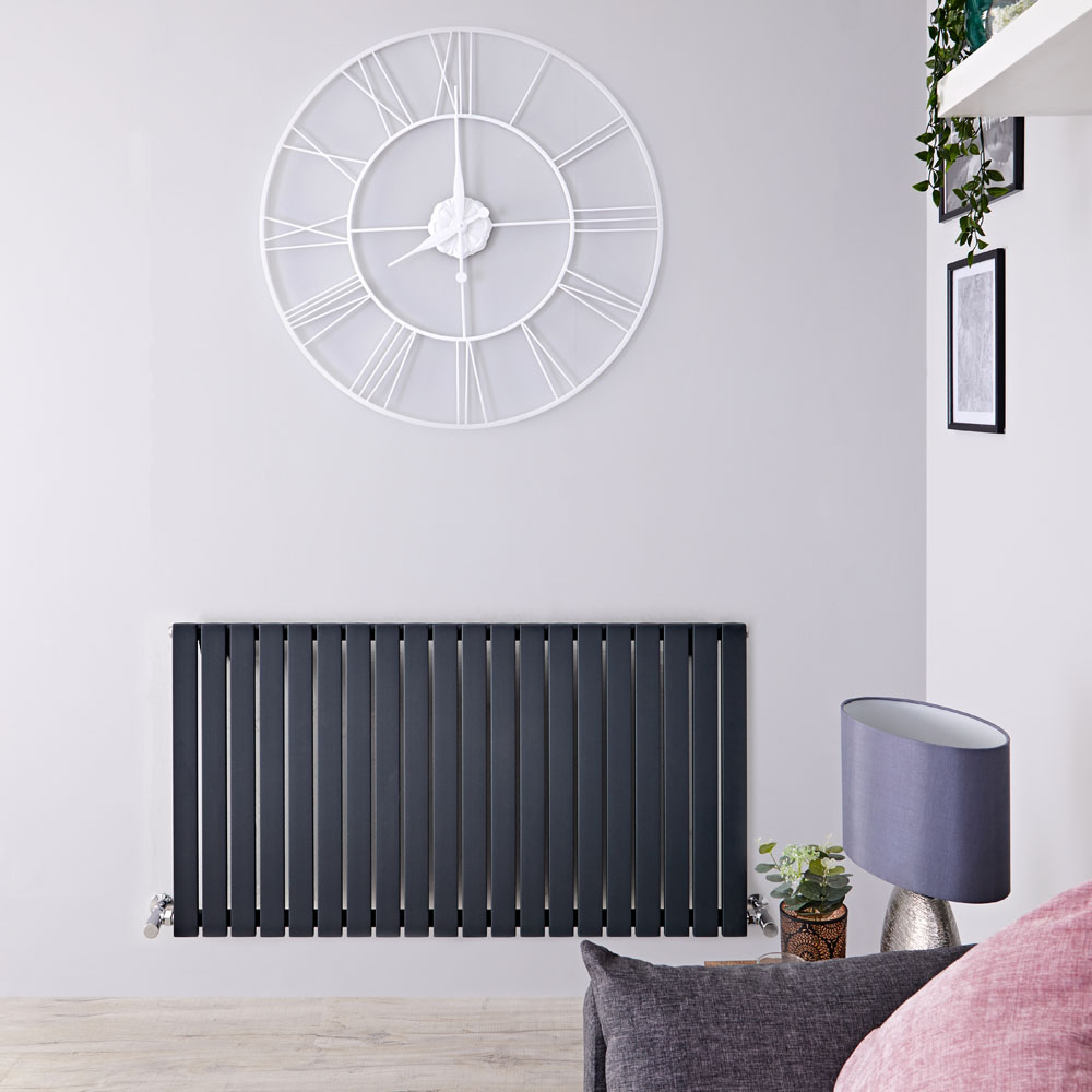 Sloane Designradiator Horizontaal Antraciet 63,5cm x 118cm x 5,3cm 1203 Watt