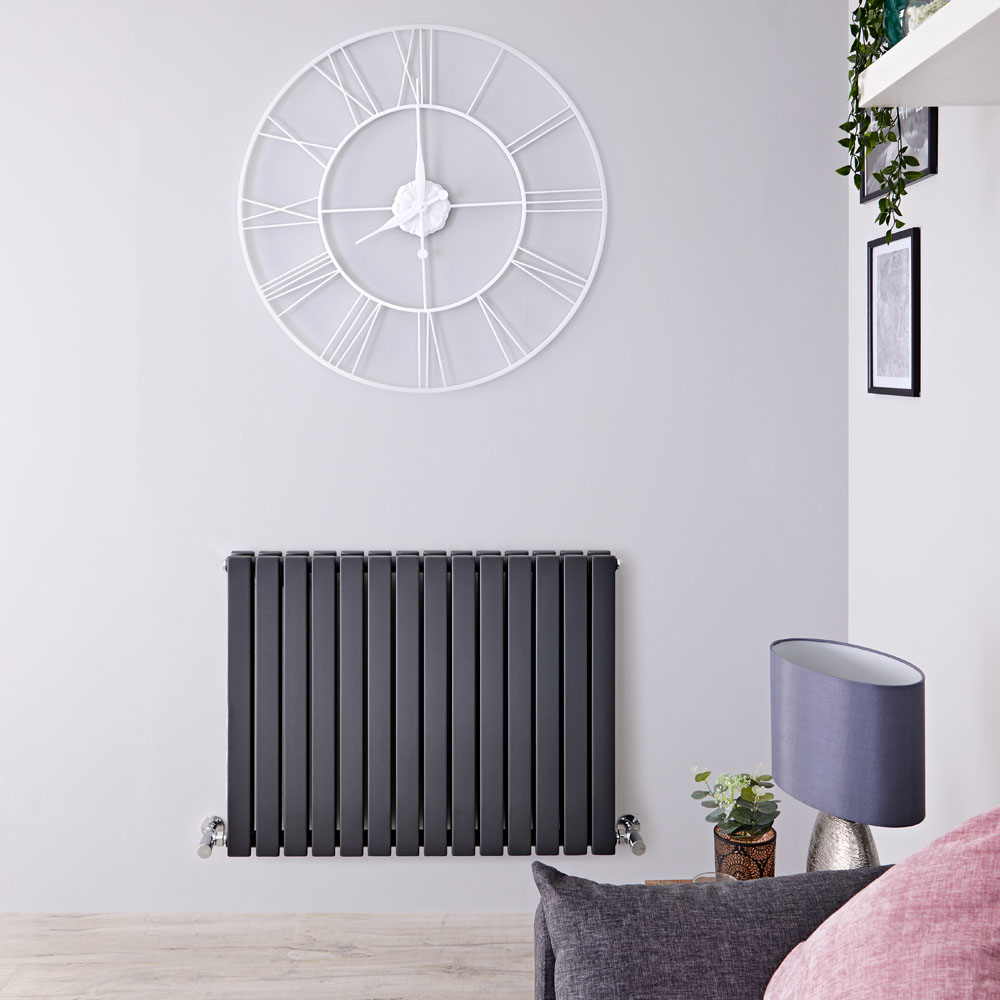 Sloane Designradiator Horizontaal Antraciet 63,5cm x 83,4cm x 7,1cm 1307 Watt