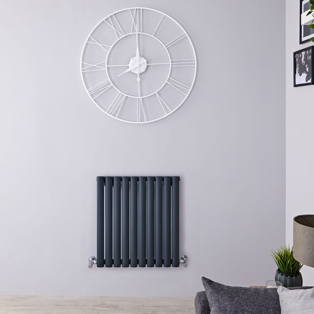 Revive Designradiator Horizontaal Antraciet 63,5cm x 59,5cm x 5,5cm 597 Watt