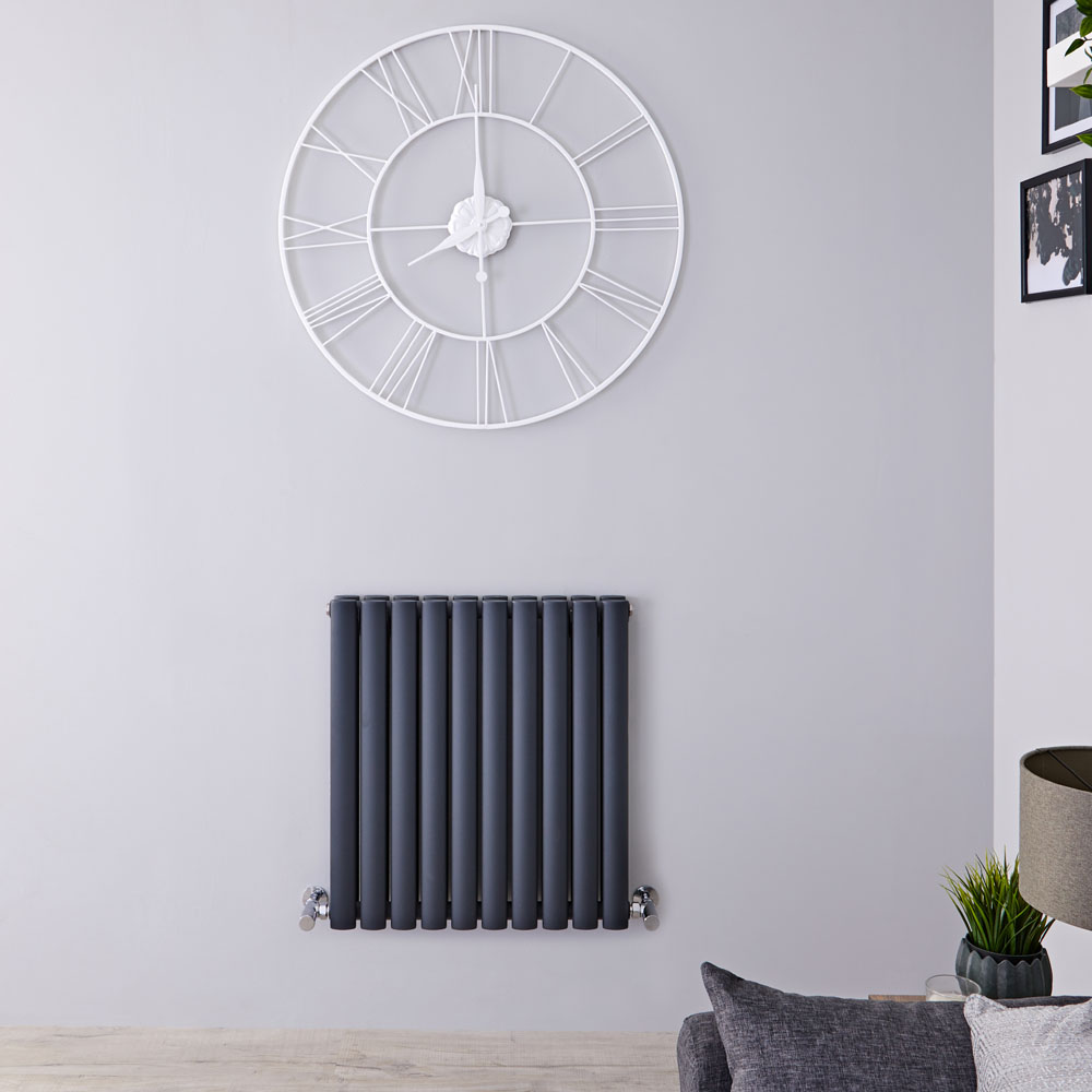 Revive Designradiator Horizontaal Antraciet 63,5cm x 59cm x 7,8cm 932 Watt