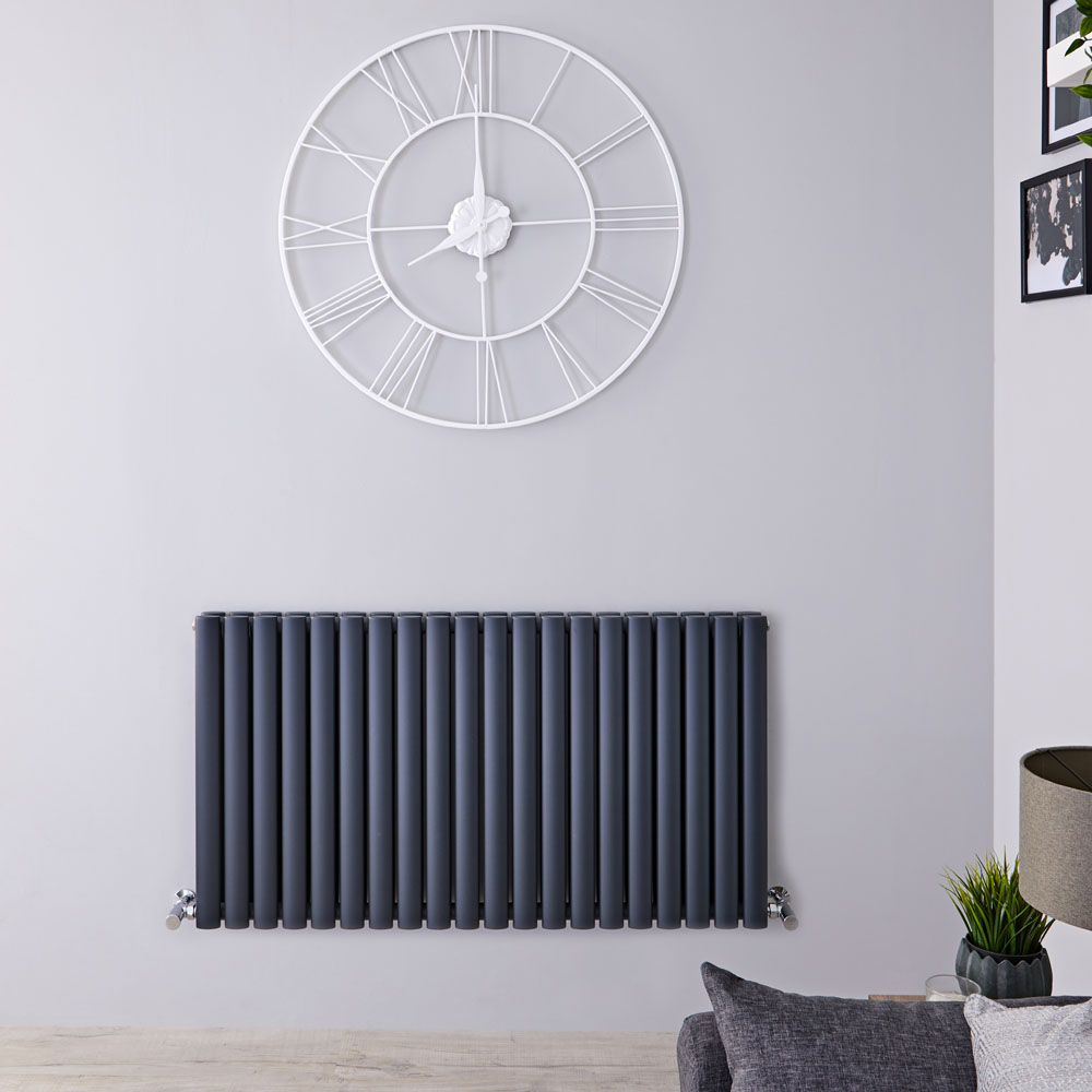 Revive Designradiator Horizontaal Antraciet 63,5cm x 118cm x 7,8cm 1863 Watt