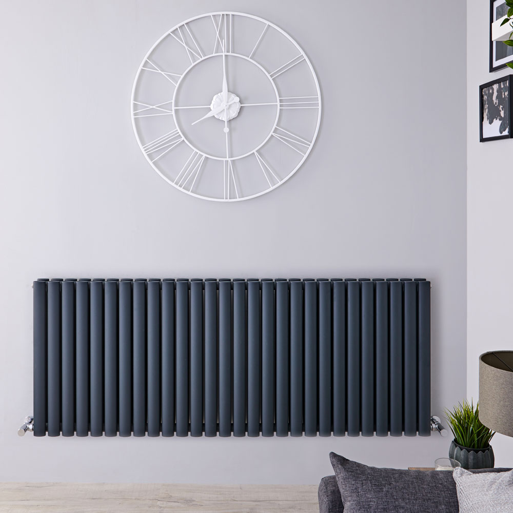 Revive Designradiator Horizontaal Antraciet 63,5cm x 164,7cm x 7,8cm 2609 Watt