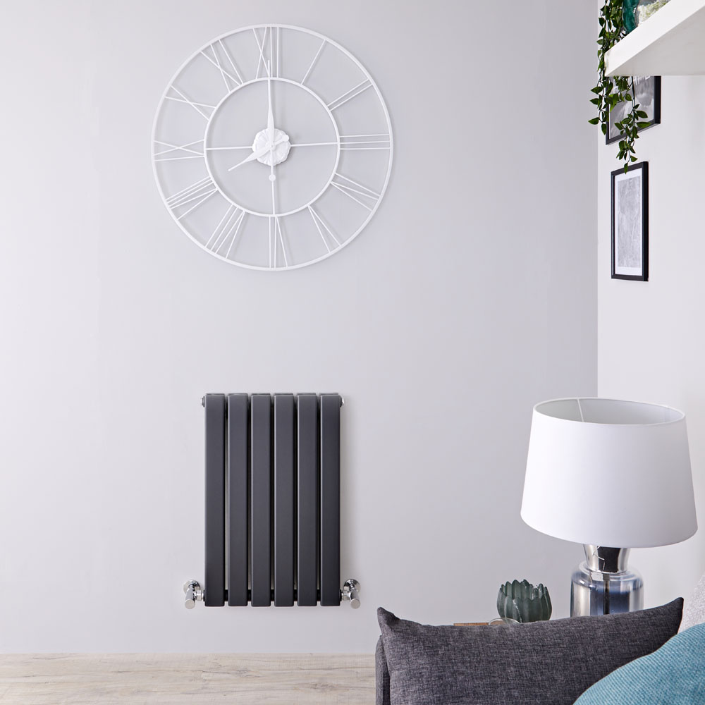 Delta Designradiator Horizontaal Antraciet 63,5cm x 42cm x 5,8cm 573 Watt
