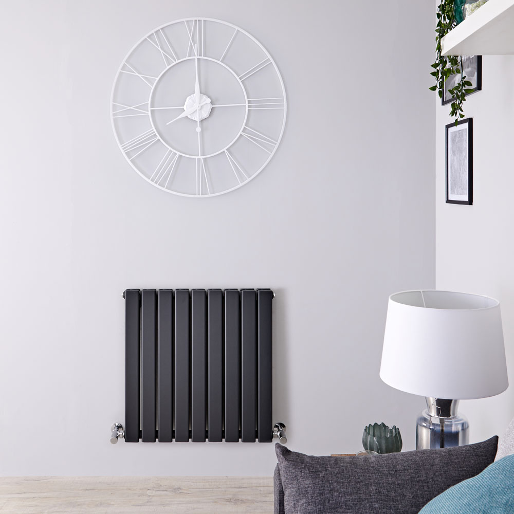 Delta Designradiator Horizontaal Antraciet 63,5cm x 63cm x 5,8cm 860 Watt