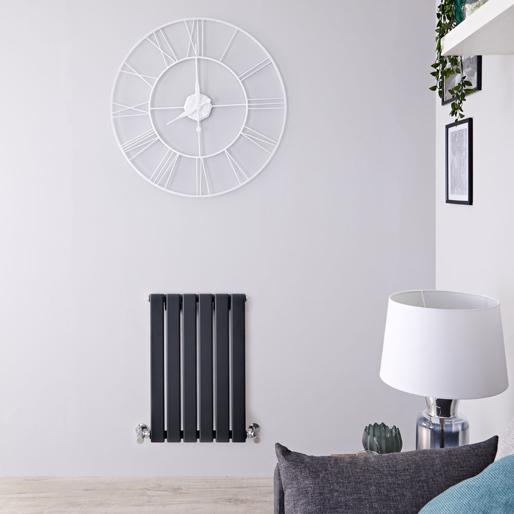 Delta Designradiator Horizontaal Antraciet 63,5cm x 42cm x 4,6cm 376 Watt