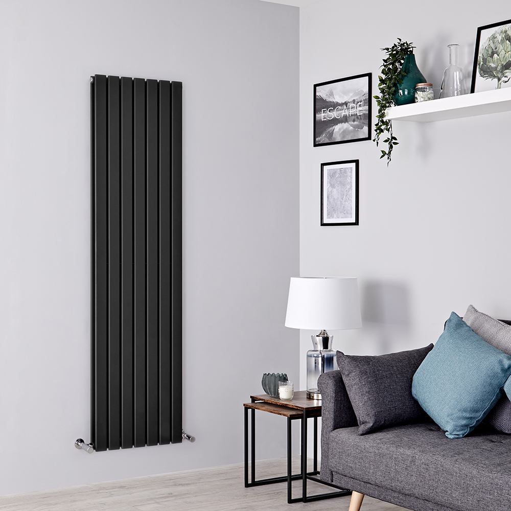 Delta Designradiatoren Verticaal Zwart - Verkrijgbaar in Verschillende Afmetingen