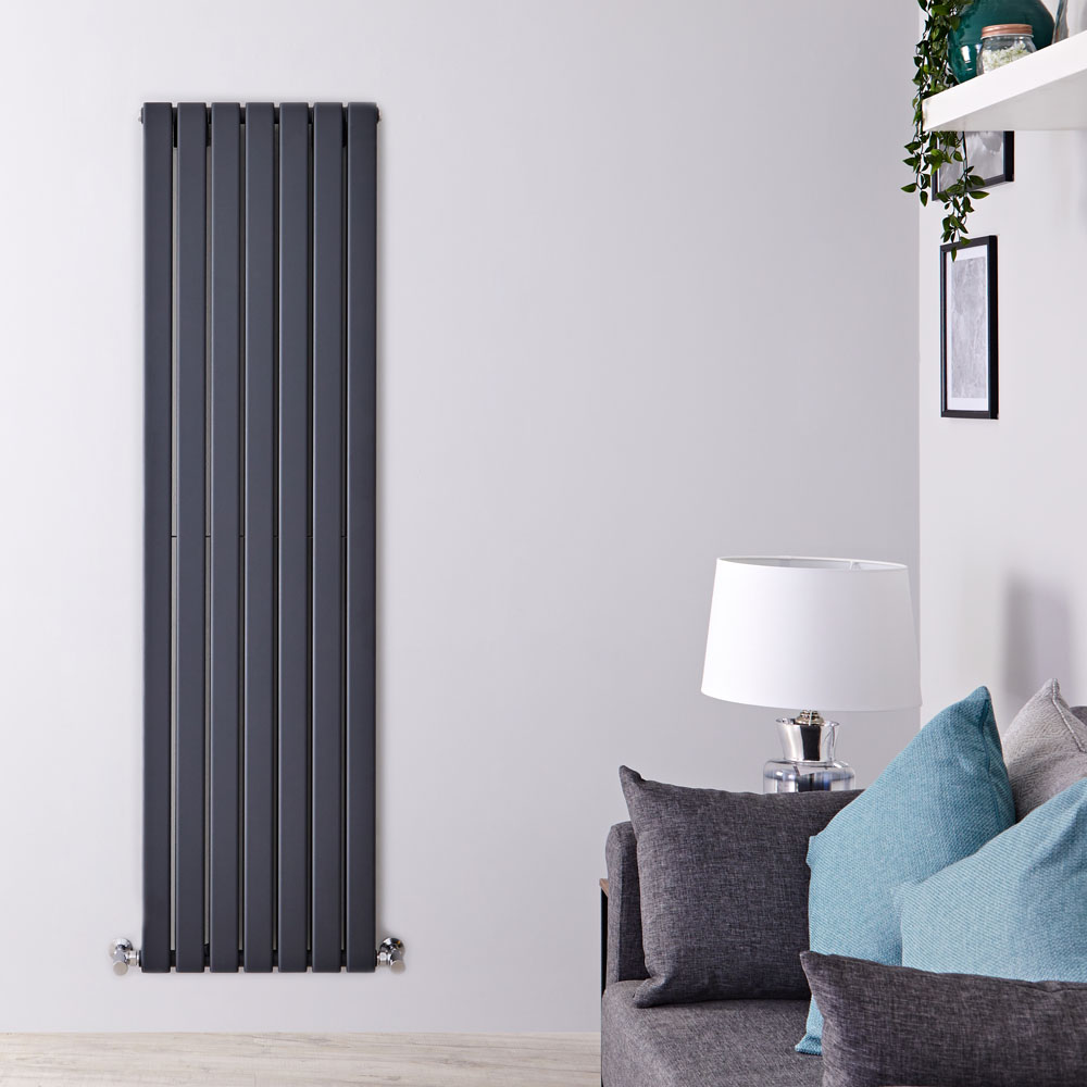 Delta Designradiator Verticaal Antraciet 160cm x 49cm x 6cm 1543 Watt