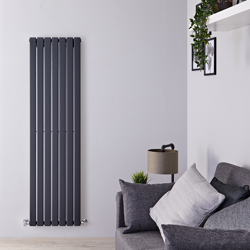 Delta Designradiator Verticaal Antraciet 160cm x 49cm x 4,7cm 1026 Watt