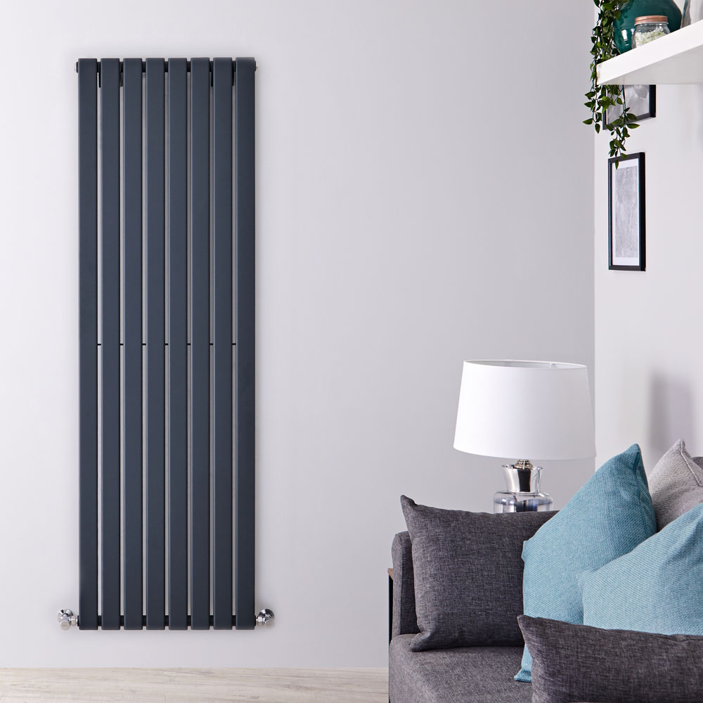 Delta Designradiator Verticaal Antraciet 160cm x 56cm x 4,7cm 1172 Watt