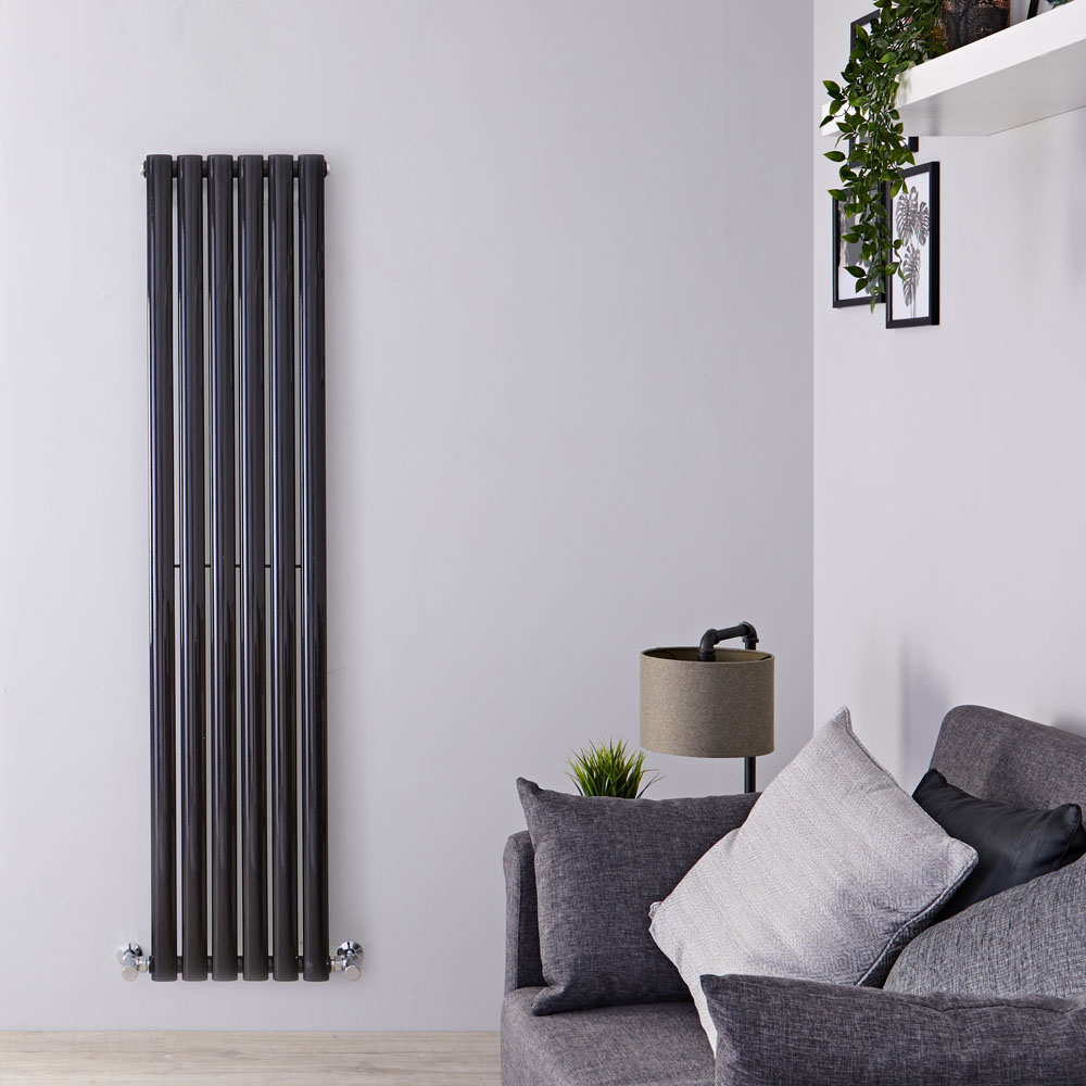 Revive Designradiator Verticaal Zwart 160cm x 35,4cm x 5,6cm 841 Watt