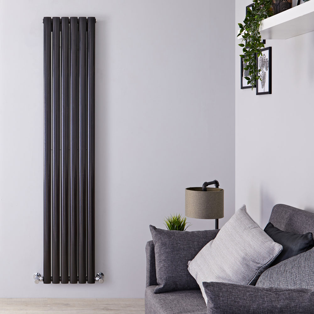 Revive Designradiator Verticaal Zwart 160cm x 35,4cm x 5,6cm 1228 Watt