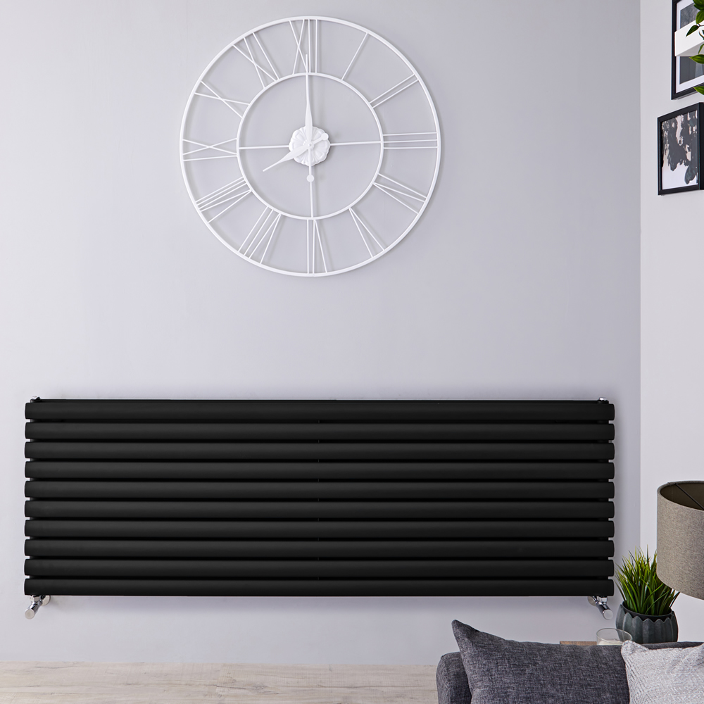 Revive Designradiator Horizontaal Zwart 59cm x 160cm x 7,8cm 1881 Watt