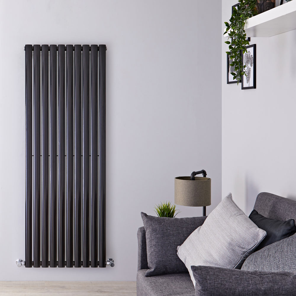 Revive Designradiator Verticaal Zwart 160cm x 160cm x 5,5cm 1402 Watt