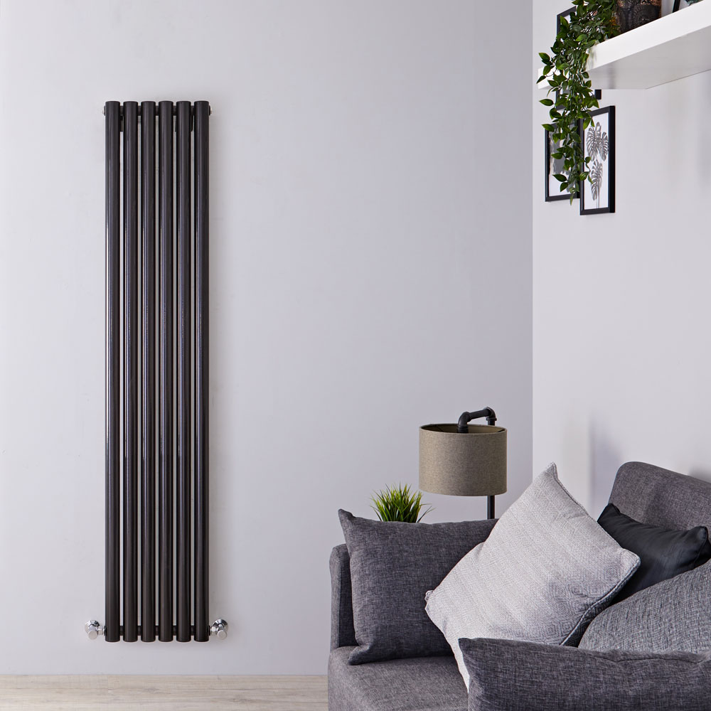 Savy Designradiator Verticaal Zwart 160cm x 35,4cm x 8,2cm 958 Watt
