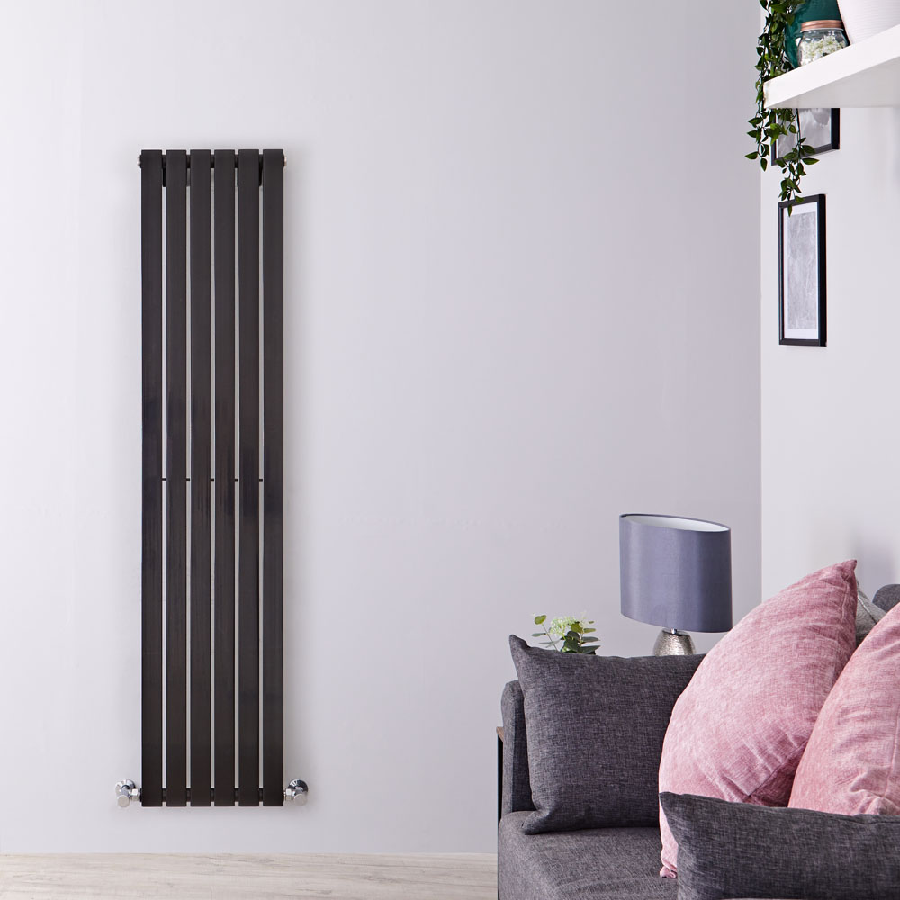 Sloane Designradiator Verticaal Zwart 160cm x 35,4cm x 5,4cm 862 Watt