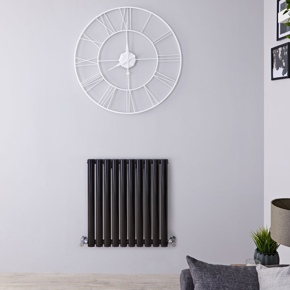 Revive Designradiator Horizontaal Zwart 63,5cm x 160cm x 5,5cm 597 Watt