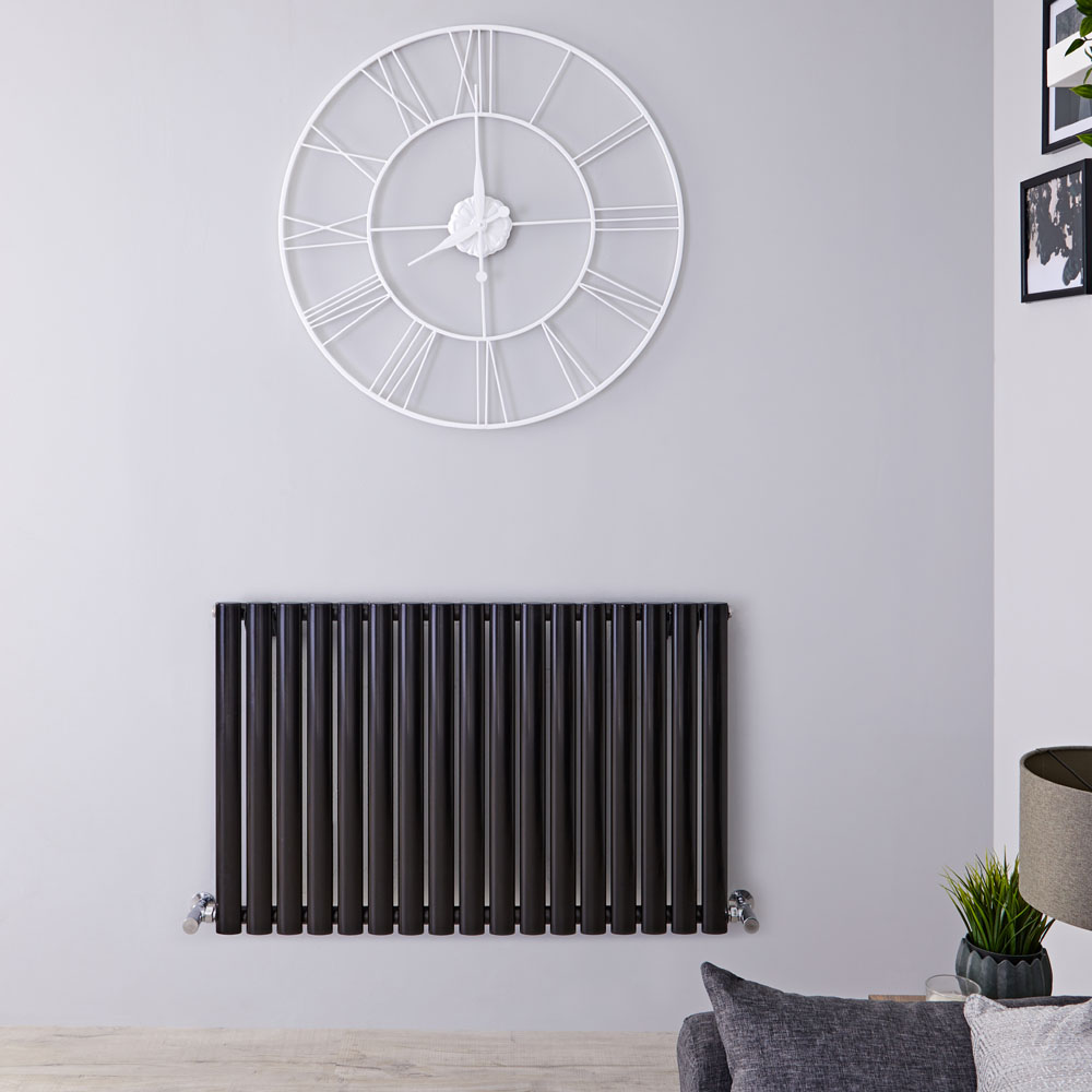 Revive Designradiator Horizontaal Zwart 63,5cm x 100cm x 5,5cm 1015 Watt