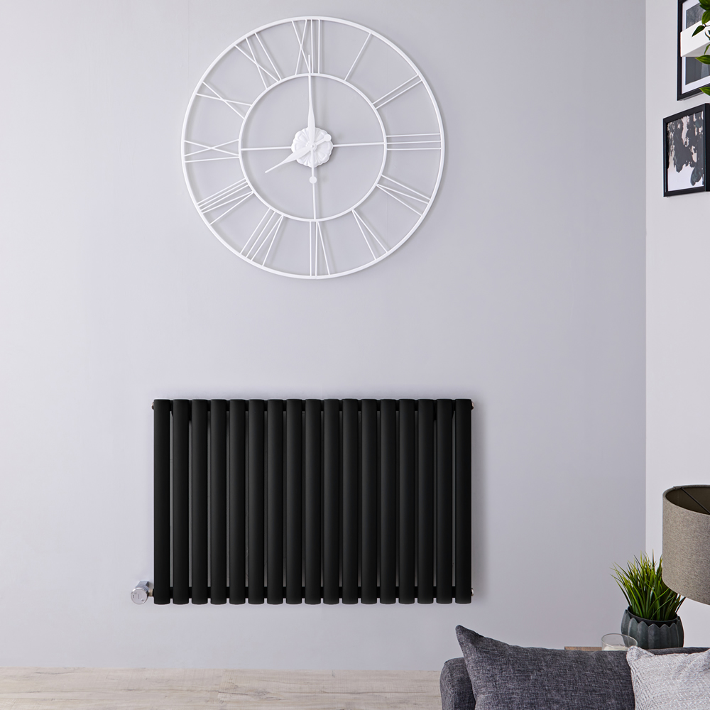 Designradiator Elektrisch Thermostatisch Horizontaal Zwart 63,5cm x 100cm | Revive