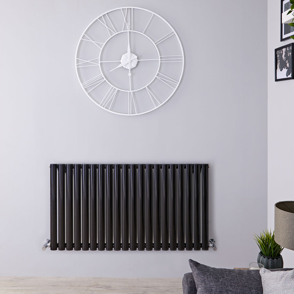 Revive Designradiator Horizontaal Zwart 63,5cm x 118cm x 5,6cm 1194 Watt